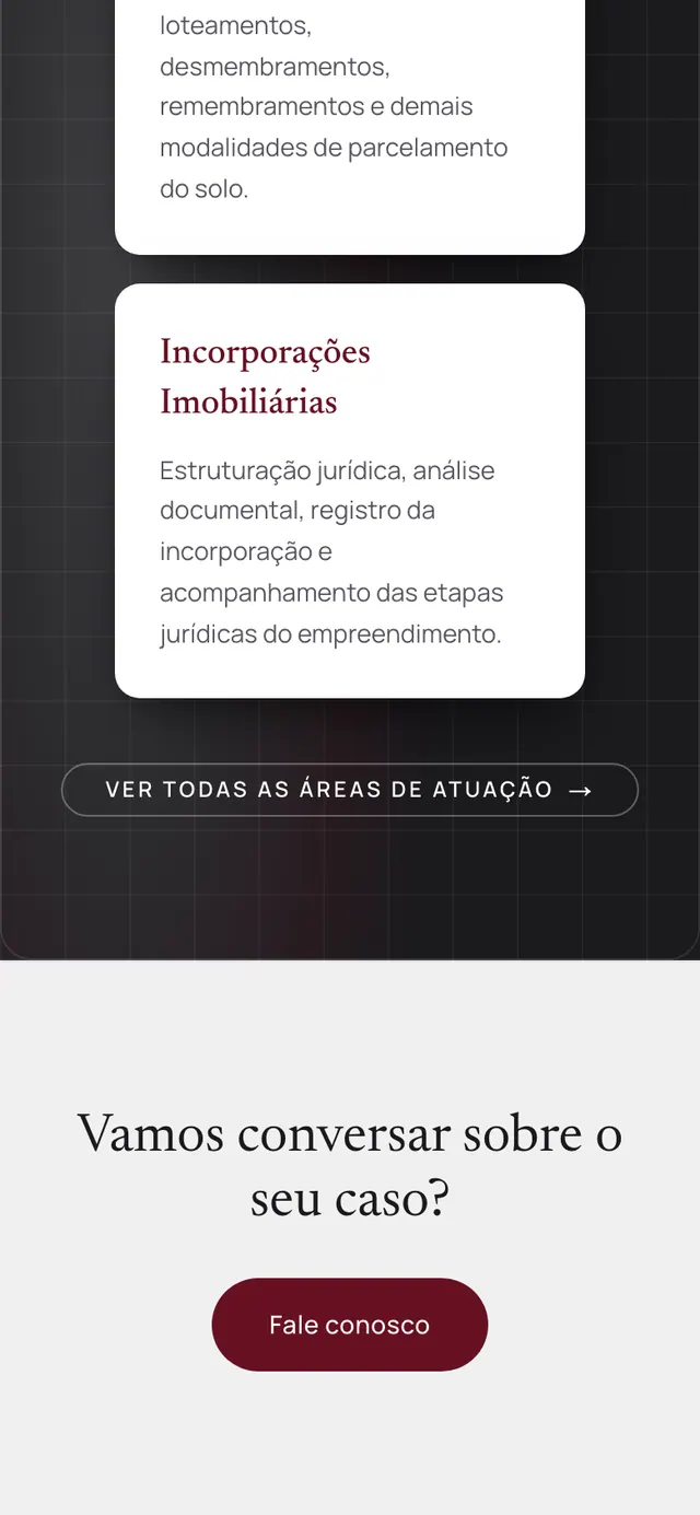 Nunes Oliveira Valença Advocacia: convite para conversar sobre o caso no site no celular